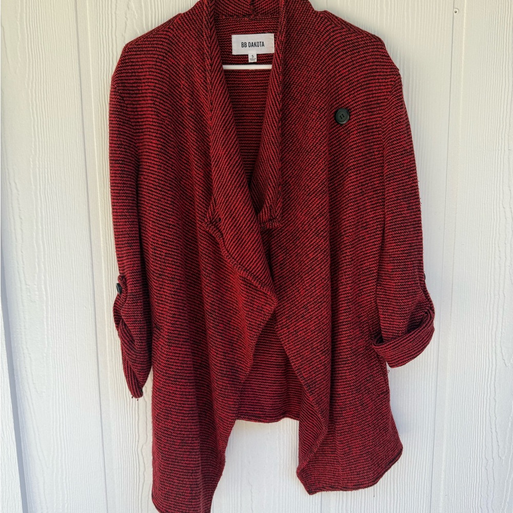 BB Dakota Women's Red Cardigan Sweater